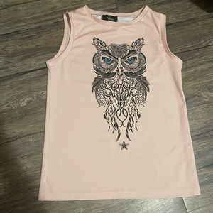 Women's pink fancy tank
